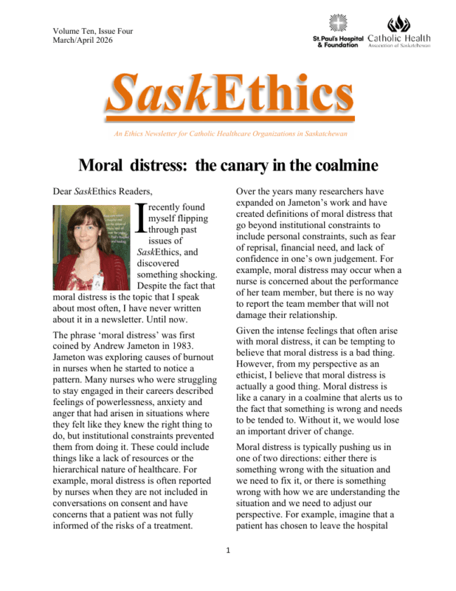 SaskEthics newsletter